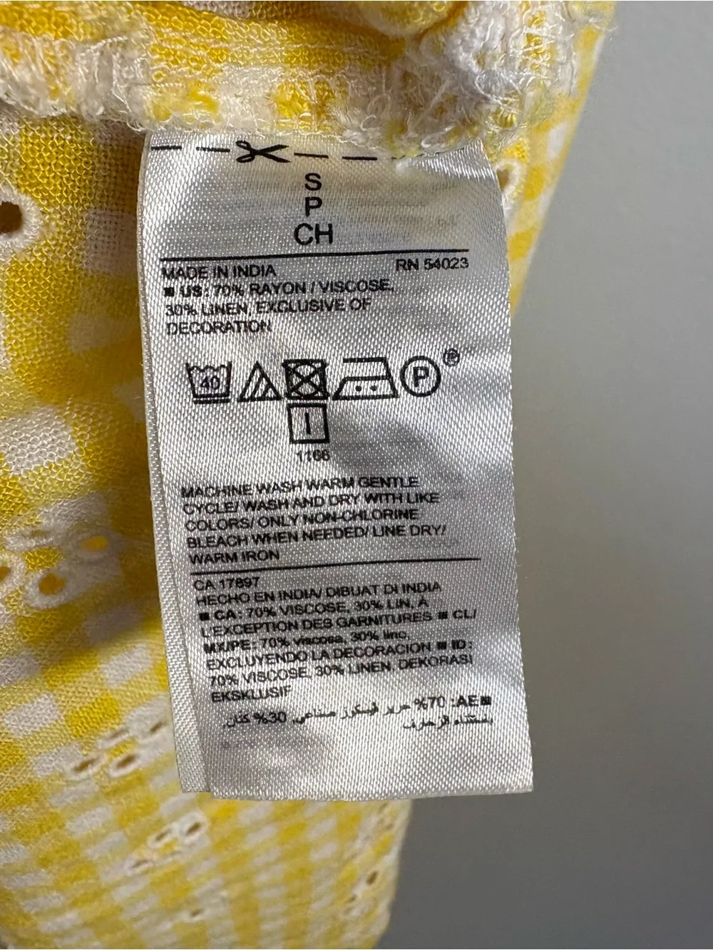 Yellow Gingham Ruffle Womens Dress